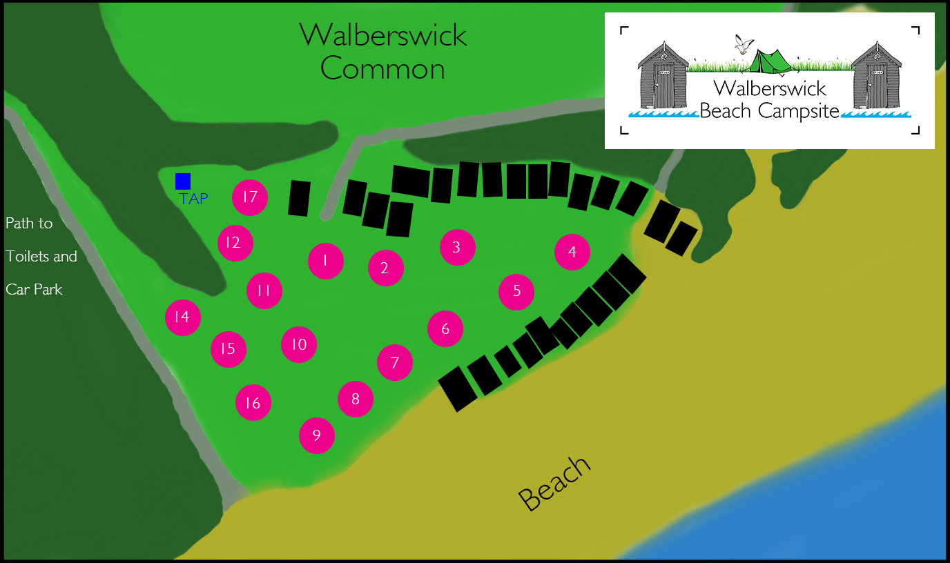 Walberswick campsite map